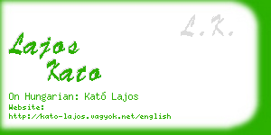 lajos kato business card